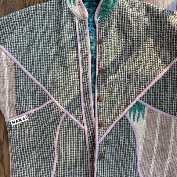 Namai Jackets & Blazers - Namai: The Ladhiya Quilted Patchwork Kantha